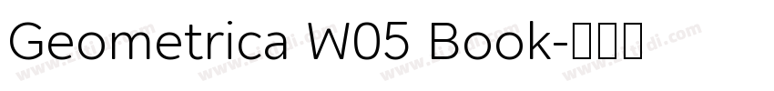 Geometrica W05 Book字体转换